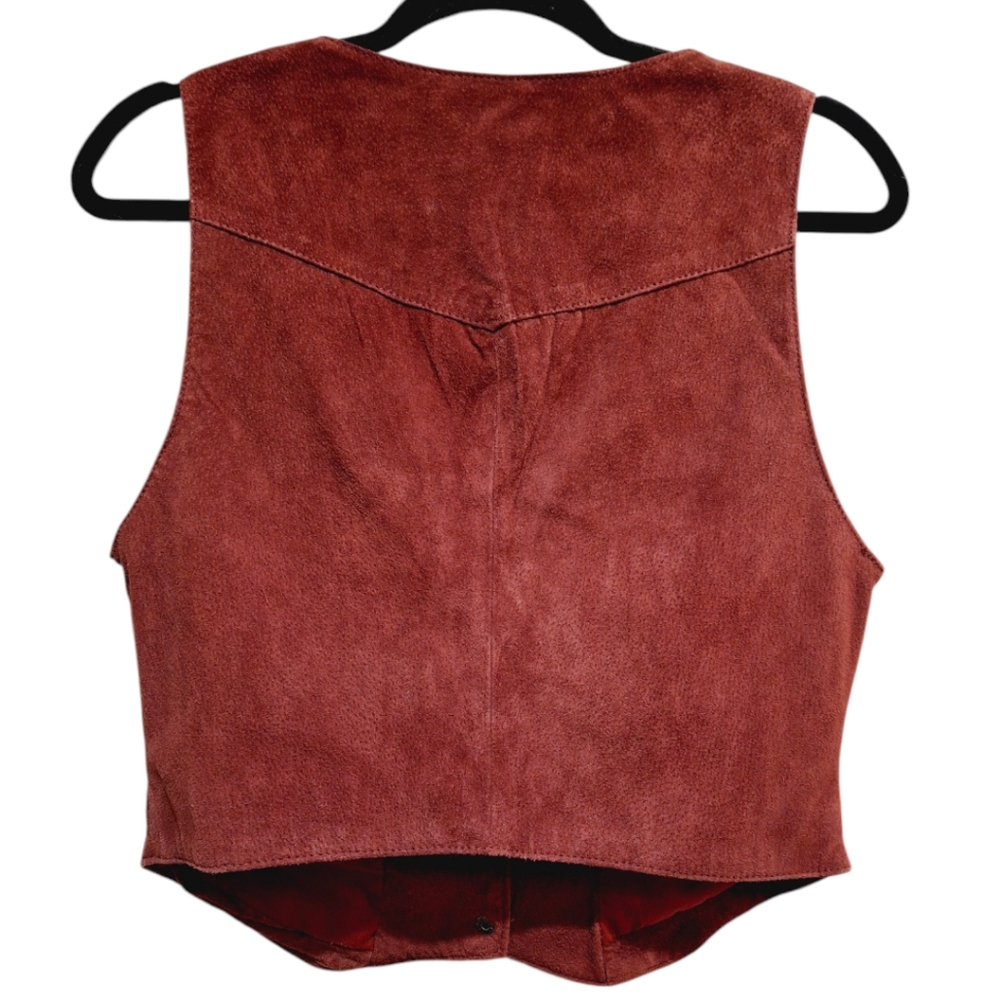 Forever 21 Burgundy Fringe Vest - Picture 3 of 8